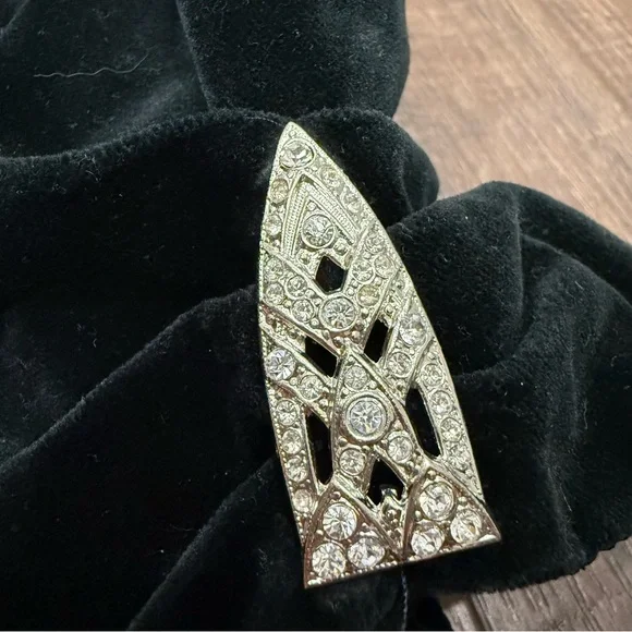 Vintage 80s Maggie Breen black velvet embellished sleeves dress 14P mini - Picture 5 of 13